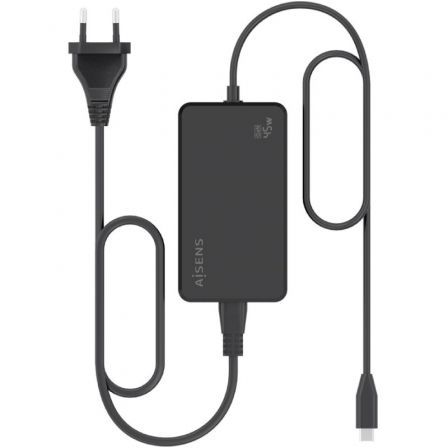 Aisens Cargador de Sobremesa GaN 45W USB-C PD3.0 Negro ASCH-1PD45D067-BK